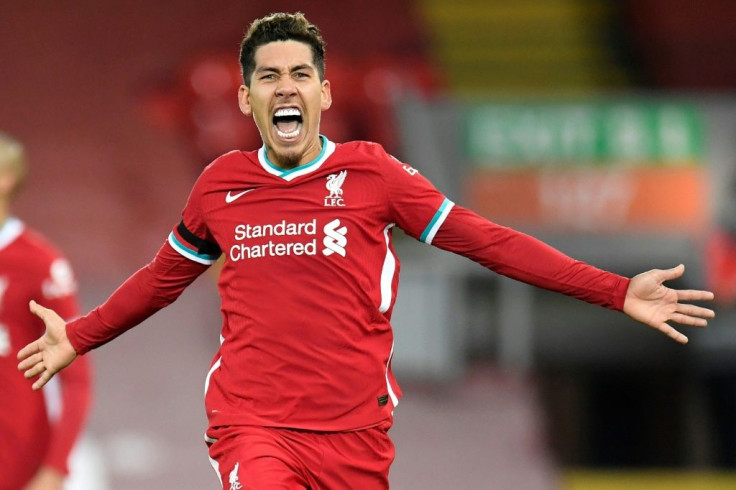 Liverpool's Roberto Firmino celebrates the winner against Tottenham