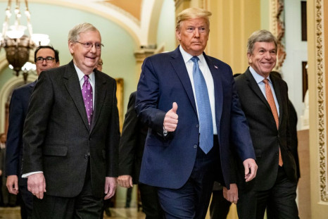 President Donald Trump, Mitch McConnell, Roy Blunt - Republicans weekly policy luncheon