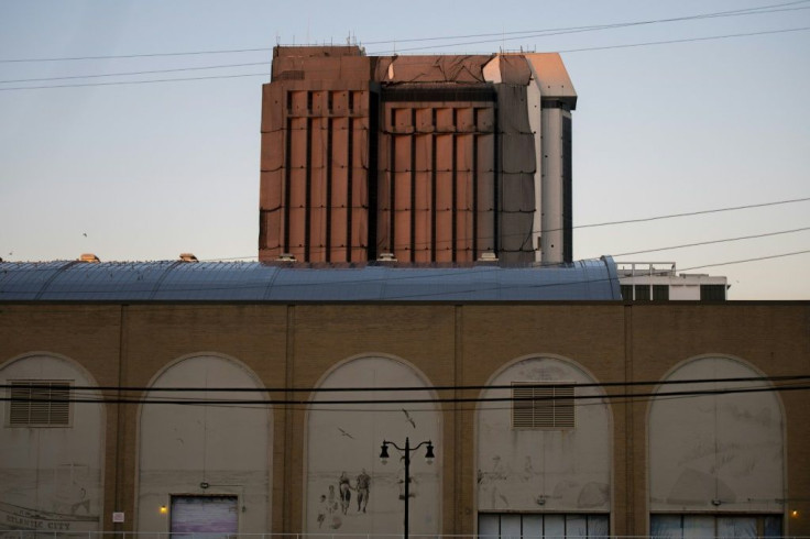 The right to press the button to trigger the implosion of Trump Plaza, pictured in September 2020, will be auctioned off to benefit the youth organization Boys & Girls Club of Atlantic City