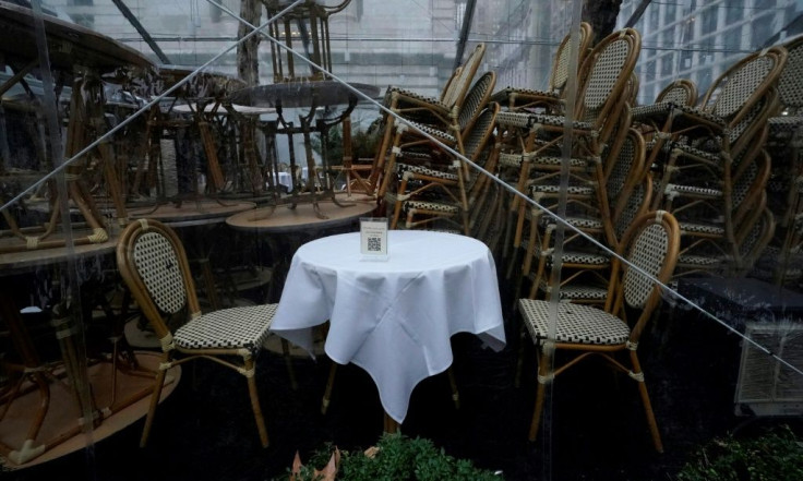 While the snow brought joy for some, restaurants stacked chairs and shuttered after a snow alert effectively put an end to outdoor dining