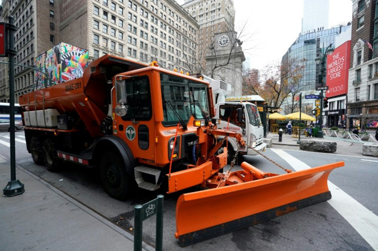 Both New York and Pennsylvania dispatched plows to deal with the snowfall and keep the roads clear