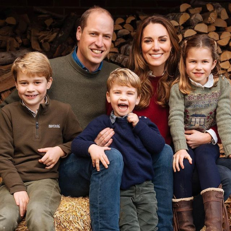 Prince William and Kate Middleton with children