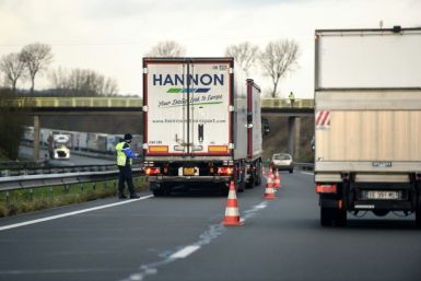 A rush to get goods into Britain before it leaves the EU single market has created huge lines of trucks waiting for passage