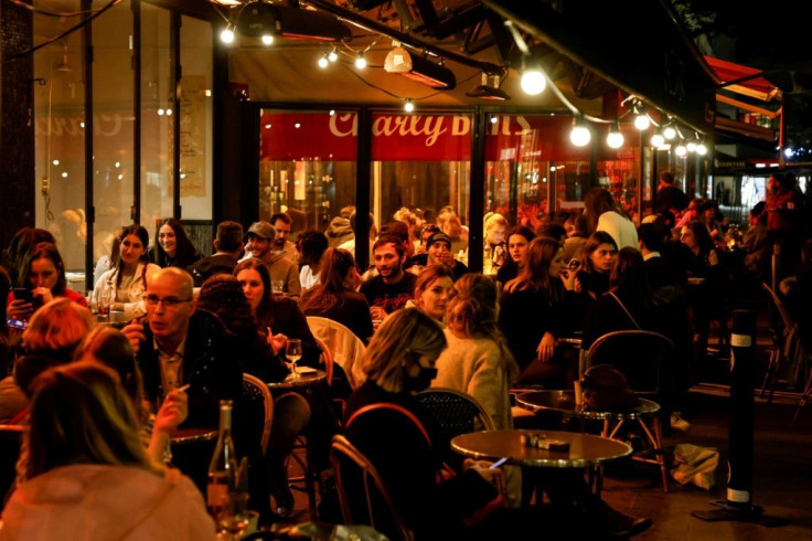 Paris cafes in October before curfew measures were imposed
