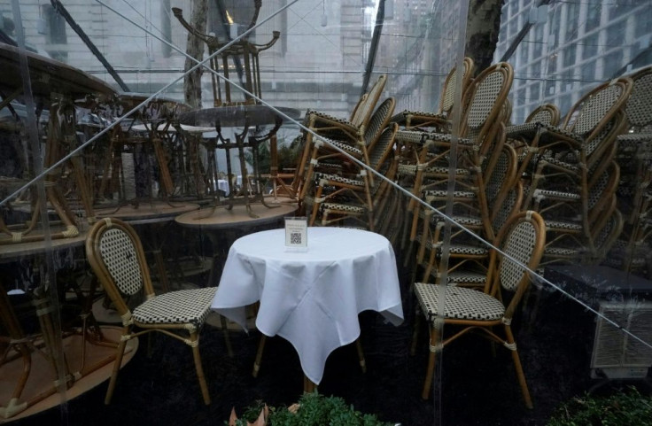 Restaurants in New York were forced to halt outdoor dining on December 16, 2020 due to a snowstorm