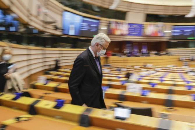 Barnier briefed the European Parliament before heading into the "final hours" of trade talks with his UK counterpart