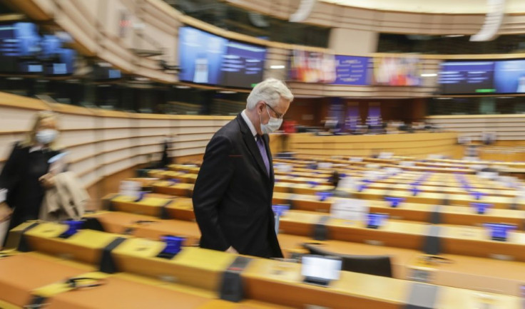 Barnier briefed the European Parliament before heading into the "final hours" of trade talks with his UK counterpart
