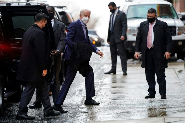 China has voiced hope of improving relations with the United States under President-elect Joe Biden, seen arriving for an appearance in his home city of Wilmington, Delaware on December 17, 2020