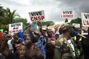 A pro-junta rally, staged after the military forced out Mali's unpopular president, Ibrahim Boubacar Keita, in August