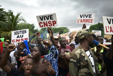 A pro-junta rally, staged after the military forced out Mali's unpopular president, Ibrahim Boubacar Keita, in August