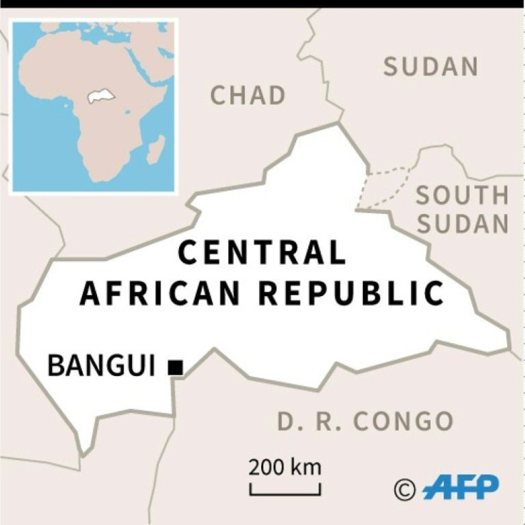 Map of Central African Republic locating Bangui