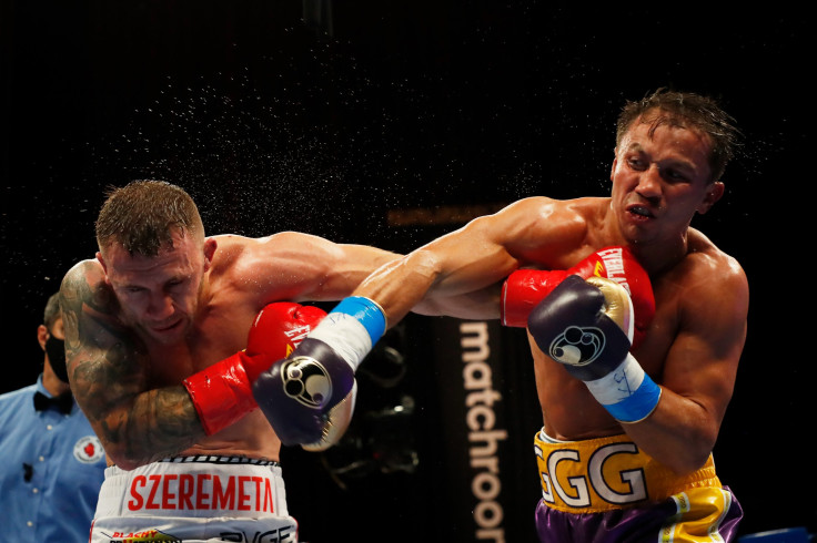 Gennadiy Golovkin lands a blow to Kamil Szeremeta in their IBF Middleweight title bout at Seminole Hard Rock Hotel & Casino on December 18, 2020 in Hollywood, Florida.