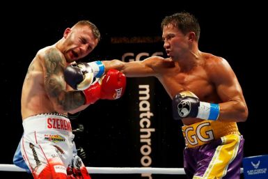 Gennady Golovkin lands a crushing blow to the chin of Kamil Szeremeta in their IBF middleweight title bout at the Hard Rock Hotel in Hollywood, Florida