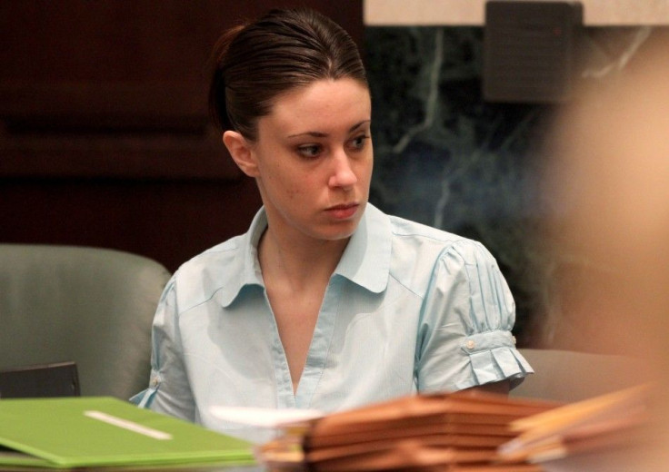 Casey Anthony waits for the start of court in the eight day of her murder trial at the Orange County Courthouse in Orlando, Florida