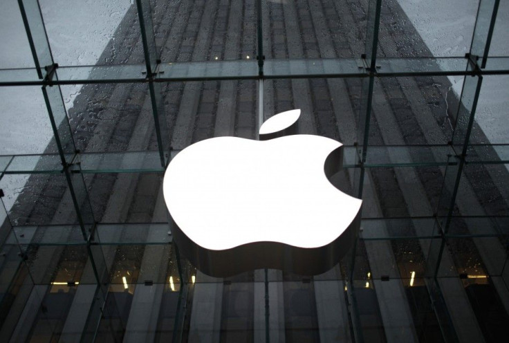 The Apple Inc. logo is seen in the lobby of New York City&#039;s flagship Apple store