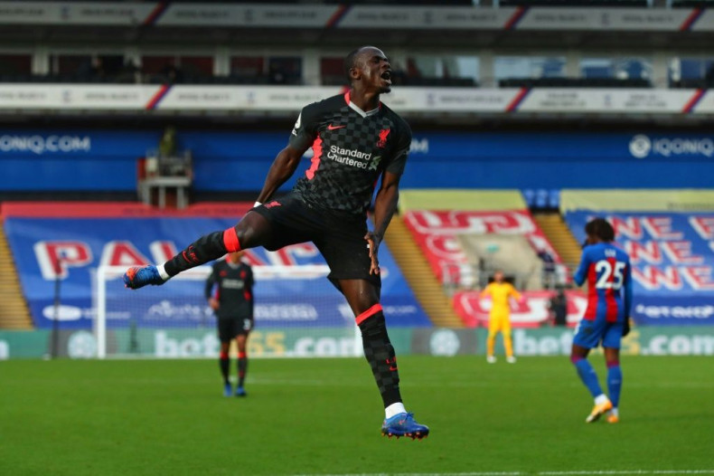 Seven up: Sadio Mane broke his goalscoring drought in Liverpool's 7-0 thrashing of Crystal Palace