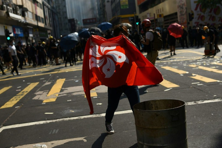 Protesters regularly wore masks to conceal their identity from police