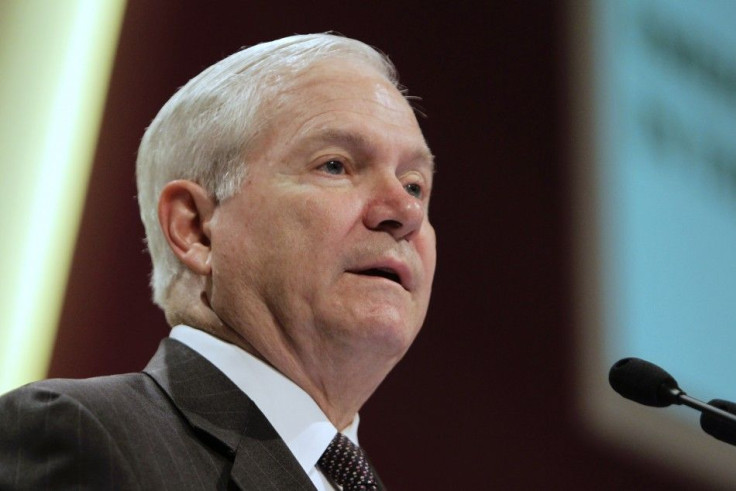 U.S. Secretary of Defense Gates speaks during the IISS Asia Security Summit in Singapore.