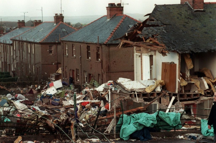 The scene of devastation caused by the 1988 Lockerbie attack