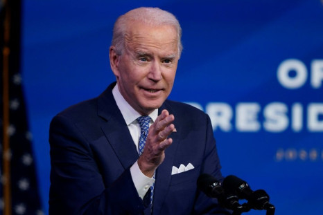 US President-elect Joe Biden was speaking a day after lawmakers approved a $900 billion relief package for millions of Americans and businesses battered by the pandemic