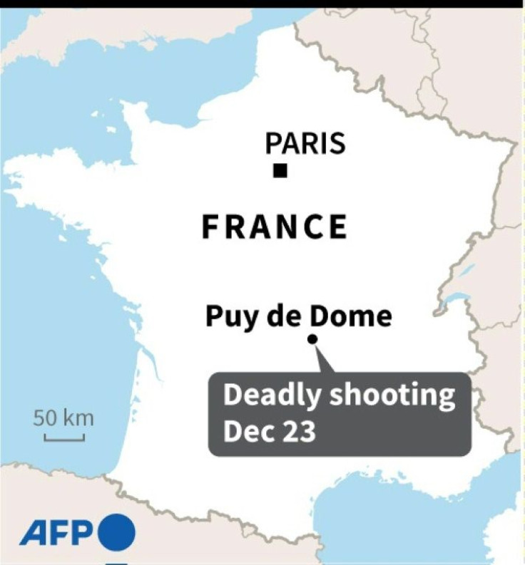 Map locating the Puy-de-Dome department in central France, where three police were shot dead on Wednesday after being called out to a domestic disturbance.