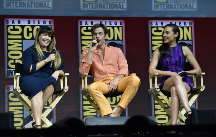 "Wonder Woman 1984" sees director Patty Jenkins (L), reunite with stars Gal Gadot and Chris Pine