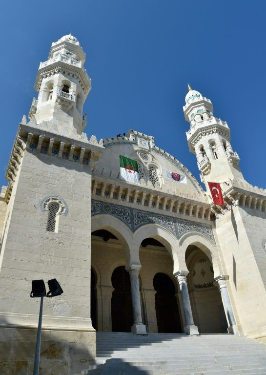 The Ketchaoua Mosque in the famed UNESCO-listed Casbah district of Algiers as workers complete the final stages of its renovation on October 15, 2017