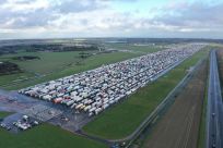 Thousands of trucks have been packed into Manston Airport near Ramsgate while drivers await testing