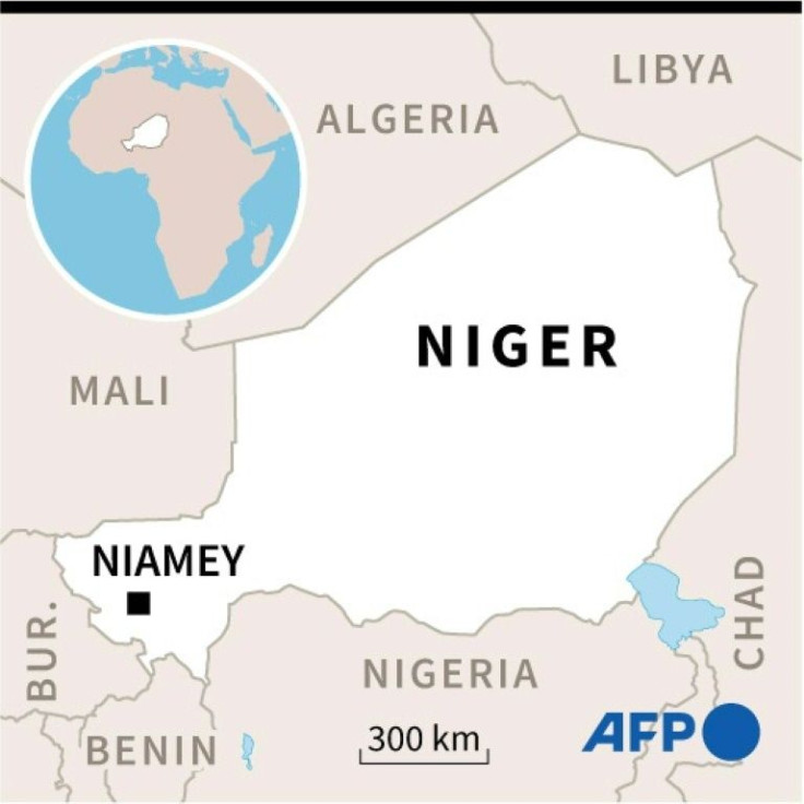 Map of Niger locating capital Niamey