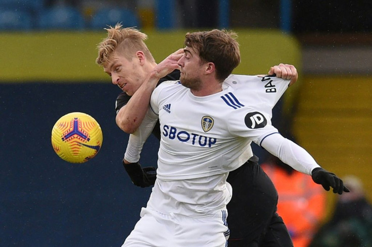 Perfect 10: Patrick Bamford's (right) 10th goal of the season saw Leeds beat Burnley 1-0