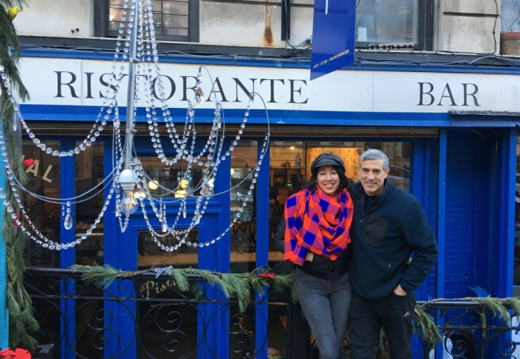 Pisticci restaurant and bar owner Vivian Forte, pictured with her husband and co-owner Michael Forte, describes New York's local pandemic rules as "persecution"
