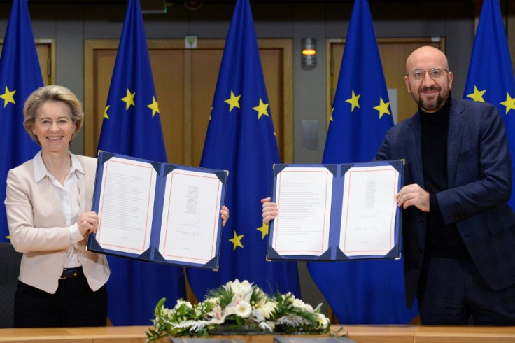 European Commission President Ursula von der Leyen and European Council President Charles Michel signed THE post-Brexit trade deal