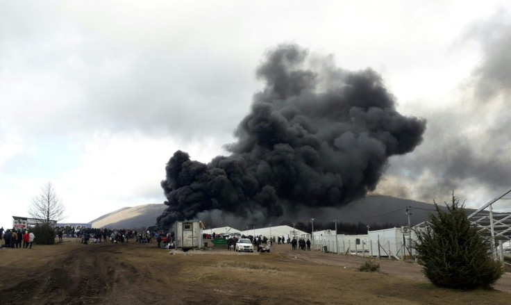 A camp near the village of Lipa burned down on December 23.