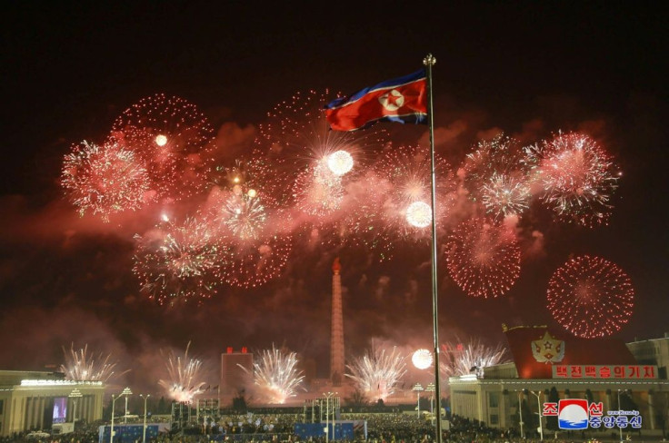 Kim Il Sung Square was the focus of New Year festivities in Pyongyang