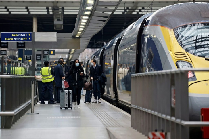 Passengers board a Eurostar train at St Pancras International station in London more than a week ago, in the runup to Britain withdrawing from the customs union.