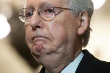 "Were's [sic] my money," and "Mitch kills the poor," was daubed on McConnell's front door and window in Louisville, Kentucky