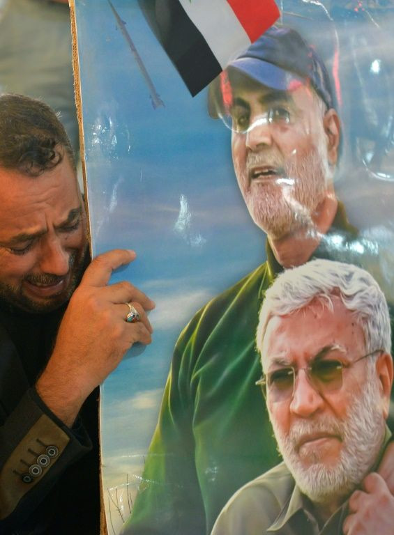 The commemorations of the Shiite Muslim commanders have sharply heightened regional tensions in the weeks before US President Donald Trump, who ordered the killings, leaves the White House