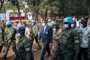 Rwandan UN peacekeepers protected Touadera as he voted