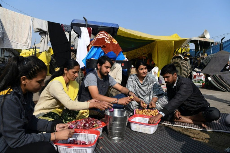 Kaur spends her days at rallies, and in the evenings helps cook food for the tens of thousands of protestors in camps blocking the roads into New Delhi