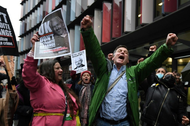 Supporters of Assange celebrated outside the court in London after a judge ruled that he should not be extradited to the United States