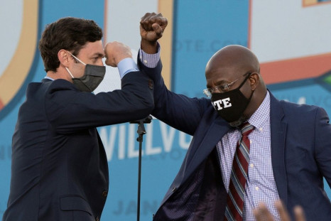 Democrats Jon Ossoff (L) and Raphael Warnock (R) won their US Senate races in Georgia on January 5, 2021, delivering a massive victory for their party which seized control of the Senate from Republicans