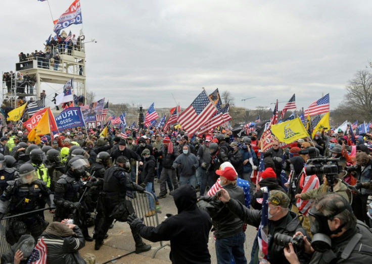 US President Donald Trump's supporters clash with police and security forces