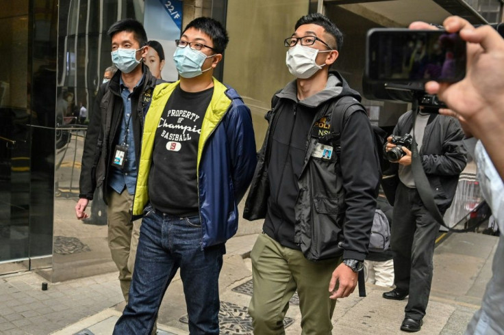 Ben Chung was arrested by police in the Central district of Hong Kong