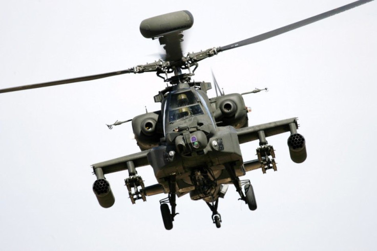 File photo of an Apache WAH64D helicopter taking part in Exercise Crimson Eagle in the Arizona desert.