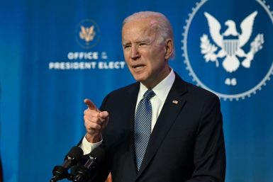 US President-elect Joe Biden speaks at The Queen theater in Wilmington, Delaware on January 7, 2021