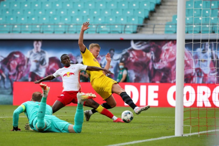 Erling Braut Haaland scored as Borussia Dortmund won away in Leipzig last season