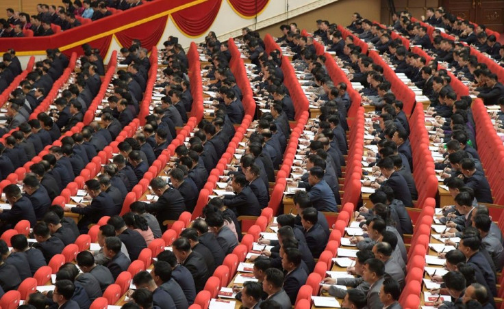 7,000 delegates and attendees have packed into the congress venue - none of them wearing masks - with state media showing them applauding Kim wildly during his speech