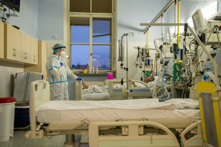 Tereza Zalesakova, 22, is one of hundreds of medical students helping out in packed Czech hospitals due to Covid-19