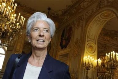 France&#039;s Finance Minister Lagarde arrives to attend the 17th Children&#039;s Parliament at the National Assembly in Paris
