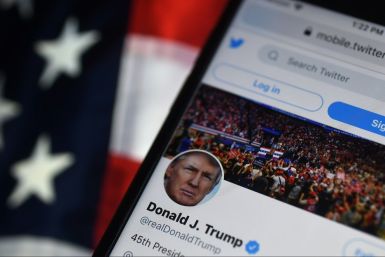 This photo from August 10,  2020 shows the Twitter account of President Donald Trump, indefinitely suspended on January 8, 2021 after his followers invaded the US Capitol